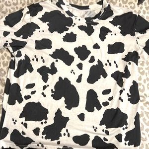SHEIN cow-print shirt